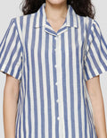 St. Yves Stripe Cotton Setelan Piyama Wanita