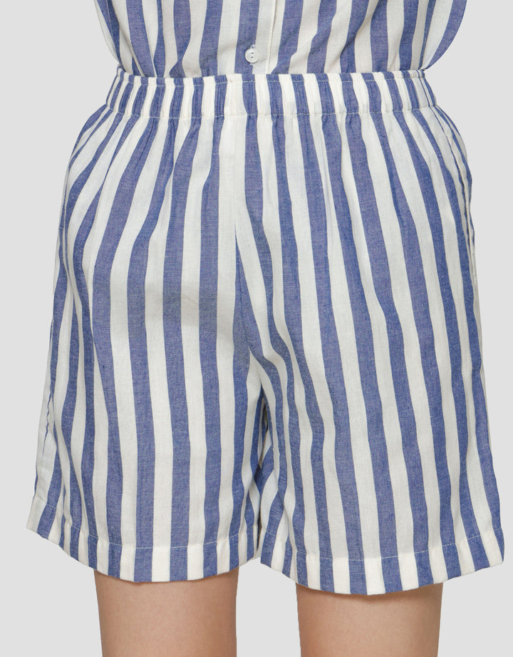 St. Yves Stripe Cotton Setelan Piyama Wanita