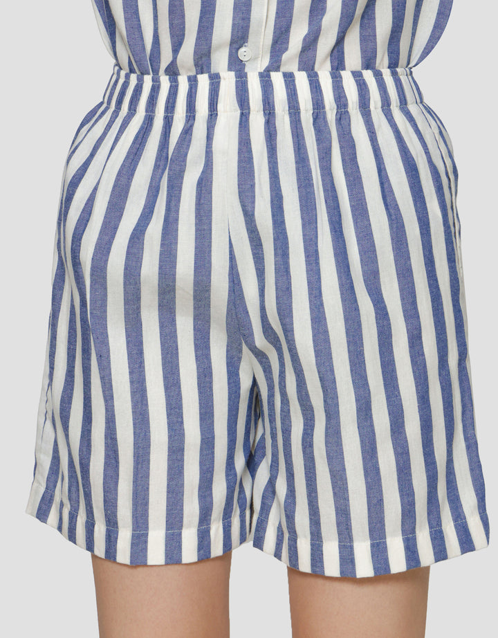 St. Yves Stripe Cotton Setelan Piyama Wanita