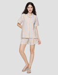St. Yves Stripe Cotton Setelan Piyama Wanita