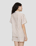 St. Yves Stripe Cotton Setelan Piyama Wanita