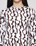 St. Yves Flowy Geometric Printed Blouse Wanita