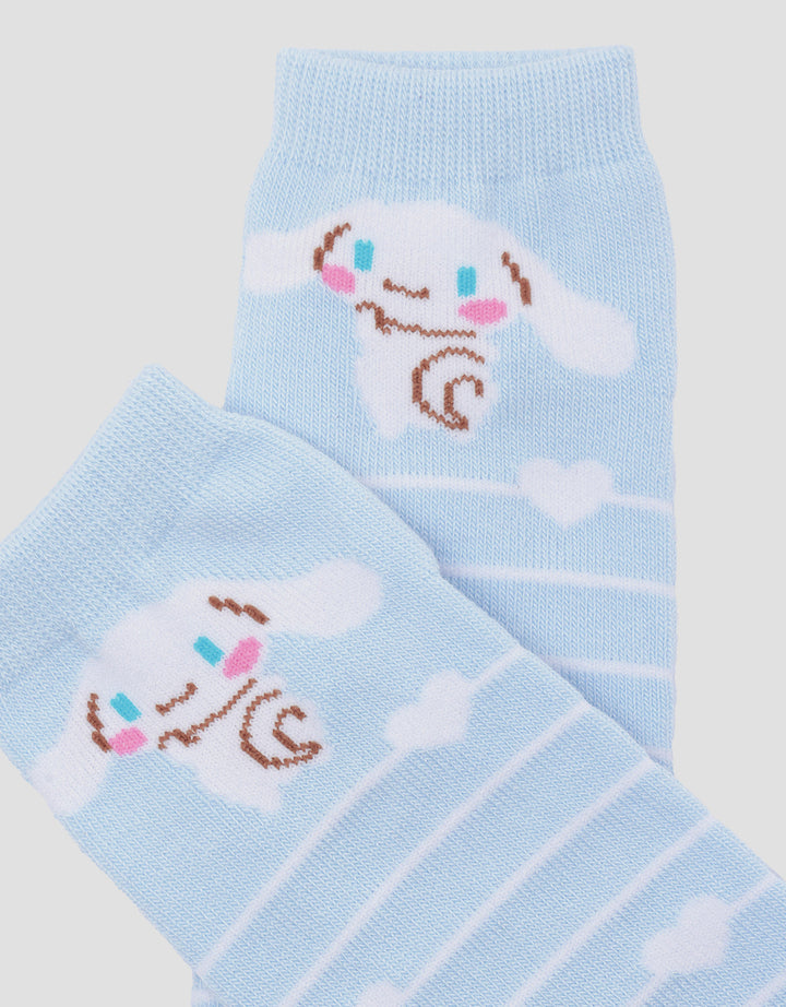 Character Cinnamoroll Stripe Love Kaos Kaki Anak Perempuan