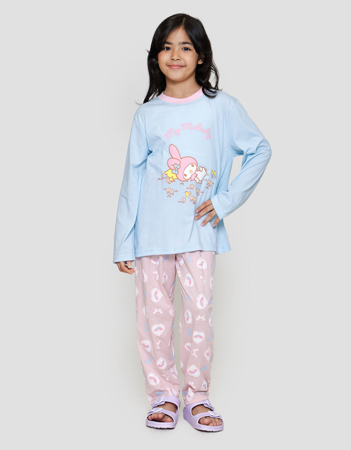 Character My Melody Print Setelan Piyama Anak Perempuan