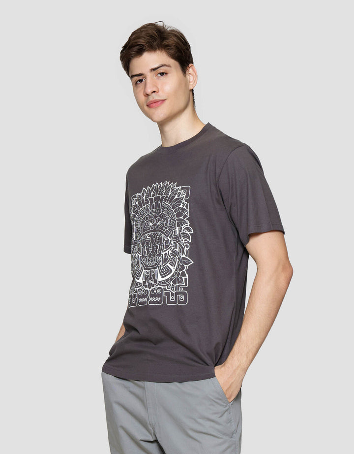 Nevada Print Theme Totem Kaos Lengan Pendek Pria