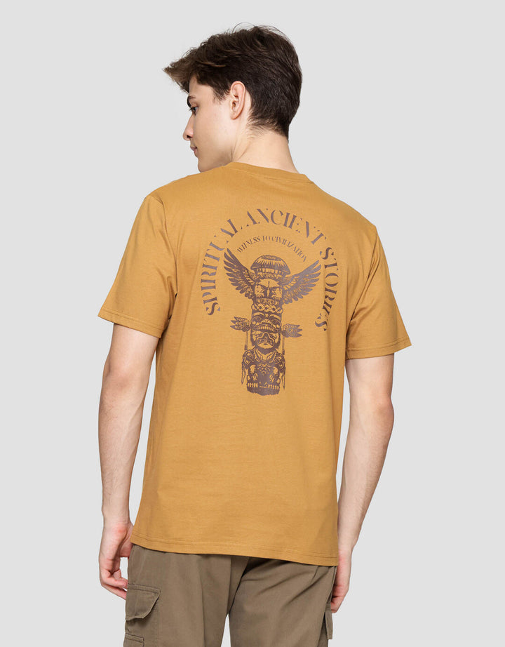 Nevada Print Theme Totem - Style Kaos Lengan Pendek Pria