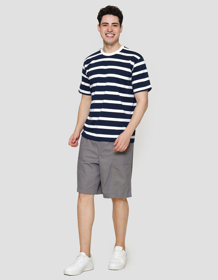 Nevada Stripe - Style Print Kaos Lengan Pendek Pria
