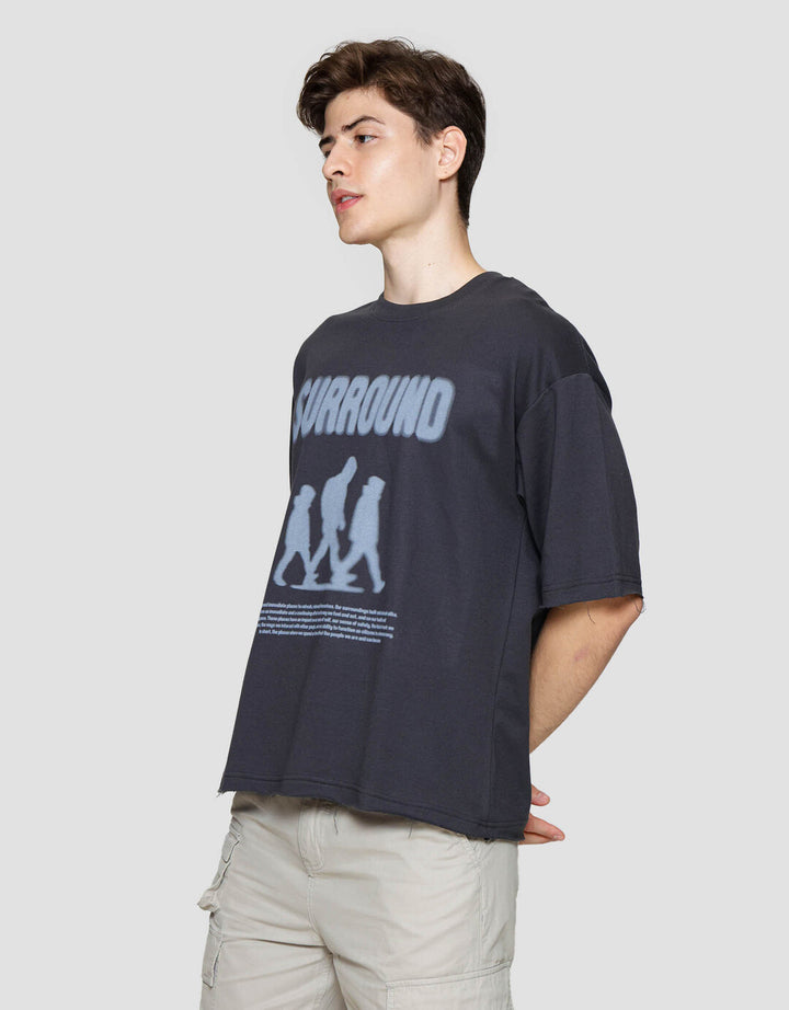 Nevada Theme Blurry - Surround Kaos Oversize Pria