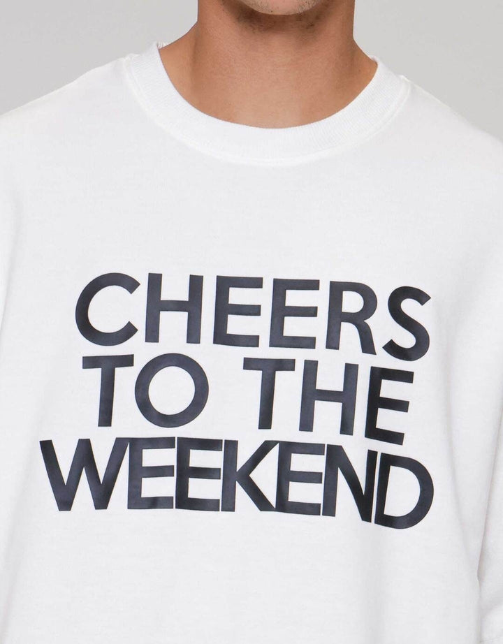 Nevada Oversize T-Shirt Print - Cheers To The Weekend Kaos Pria