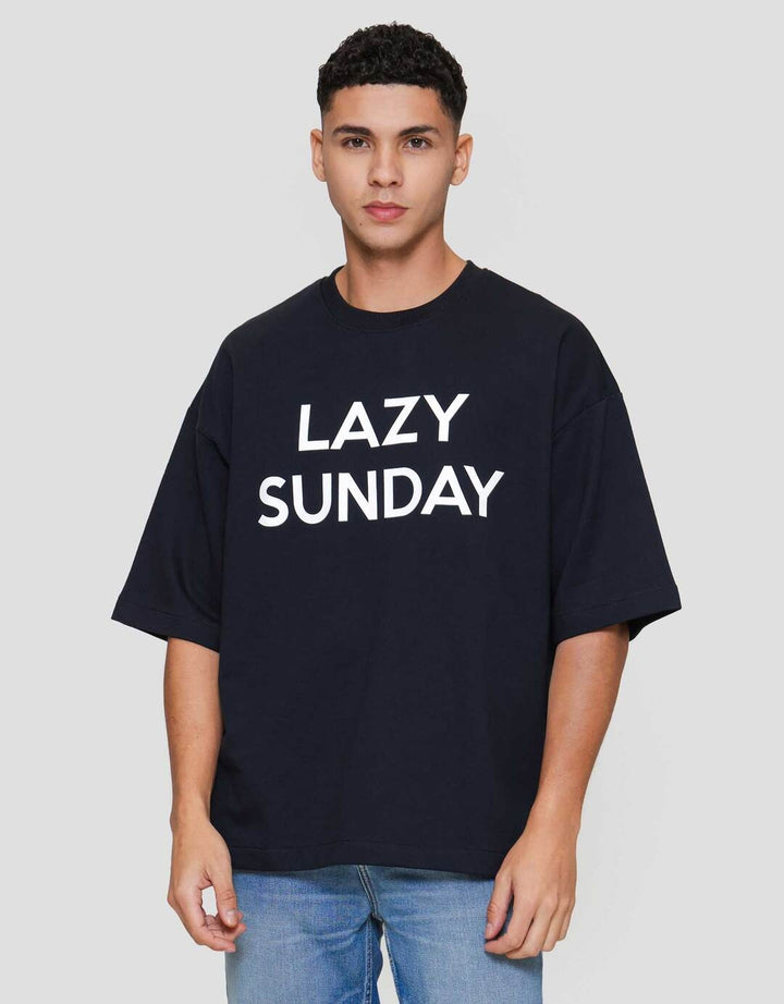 Nevada T-Shirt Print - Lazy Sunday Kaos Oversize Pria