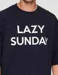 Nevada T-Shirt Print - Lazy Sunday Kaos Oversize Pria