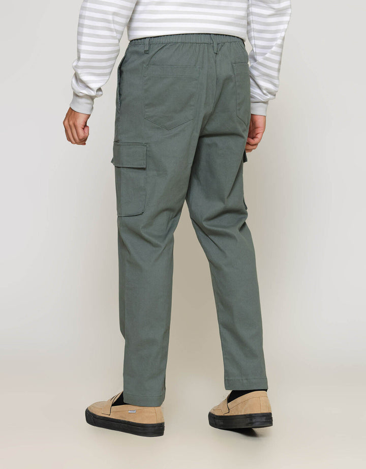 ZES Long Pants Cargo 2 Pocket Linen Look Celana Panjang Pria PWB203