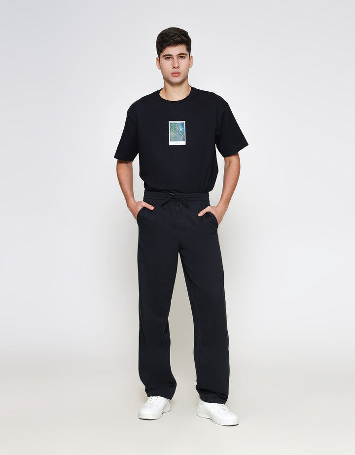 ZES Straight Elastic Waistband Celana Panjang Pria KPG202