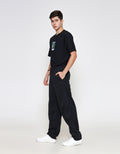 ZES Straight Elastic Waistband Celana Panjang Pria KPG202