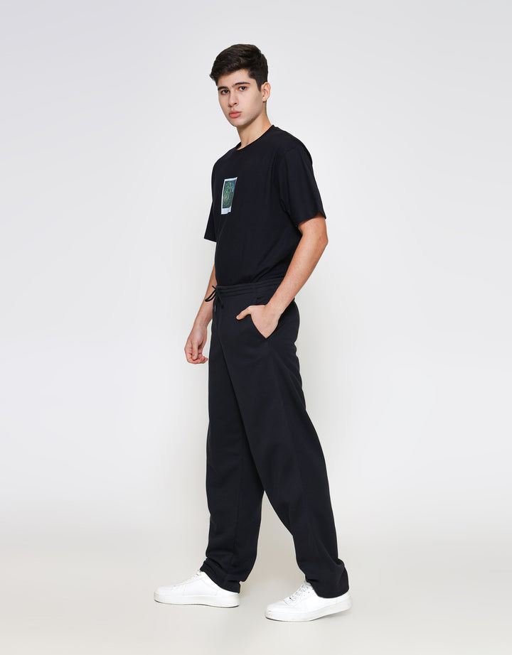 ZES Straight Elastic Waistband Celana Panjang Pria KPG202