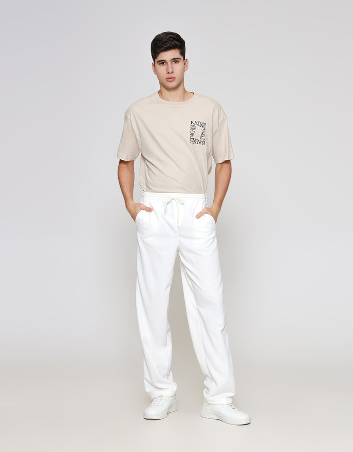 ZES Straight Elastic Waistband Celana Panjang Pria KPG202