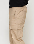 ZES Long Pants Cargo 2 Pocket Linen Look Celana Panjang Pria PWB203