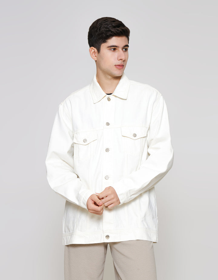 ZES Casual Looks Plain Jaket Denim Pria DJB201