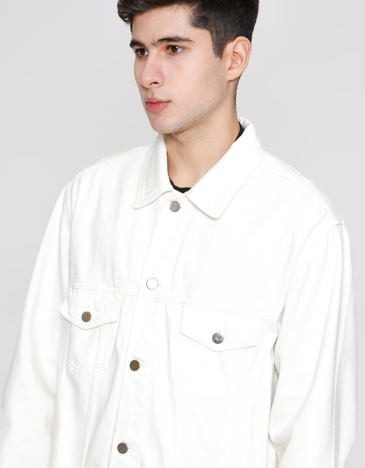 ZES Casual Looks Plain Jaket Denim Pria DJB201