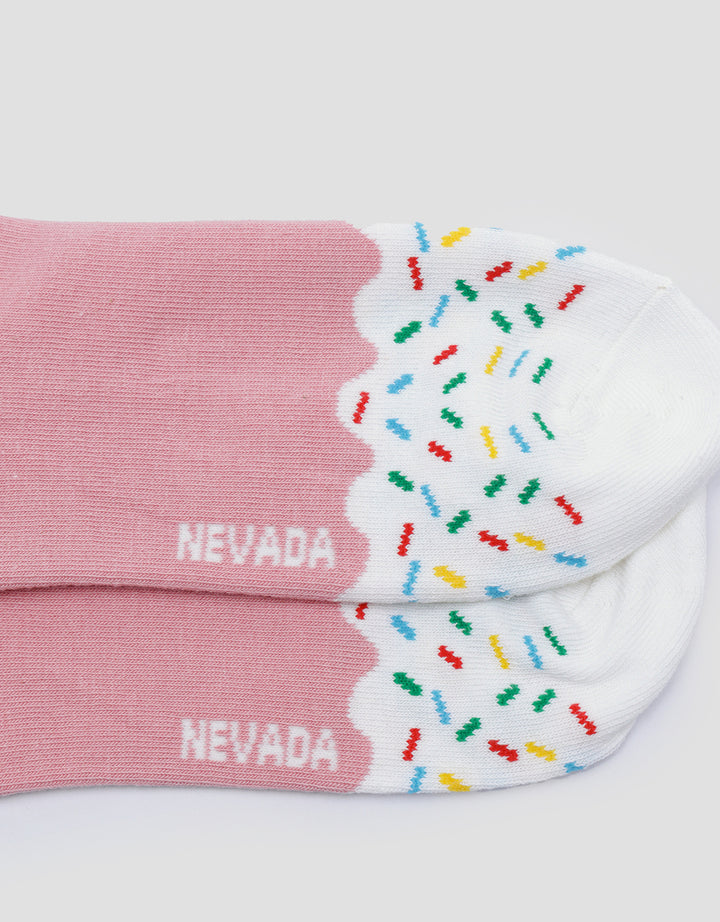 Nevada Print Sparkle Ice Cream Kaos Kaki Wanita