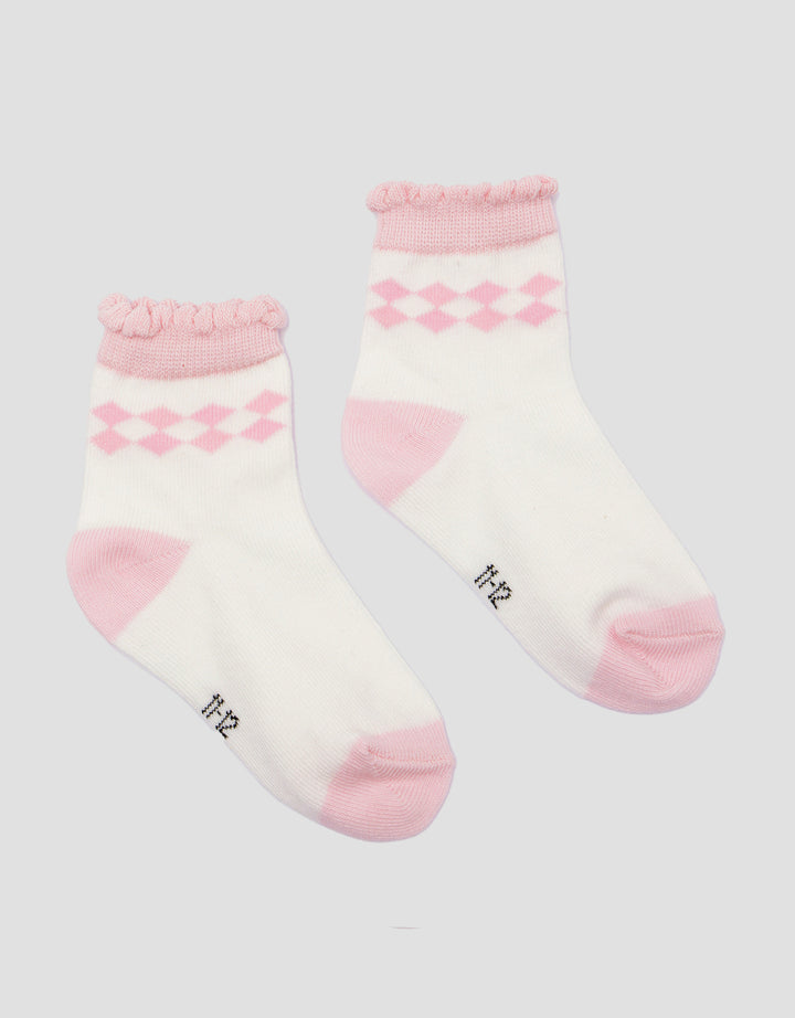 Little M Rhombus Kaus Kaki Anak Perempuan