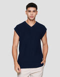 Cole Vneck Flat Knit Vest Pria