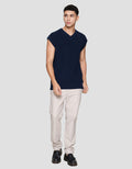 Cole Vneck Flat Knit Vest Pria