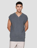 Cole Vneck Flat Knit Vest Pria