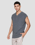 Cole Vneck Flat Knit Vest Pria