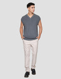 Cole Vneck Flat Knit Vest Pria