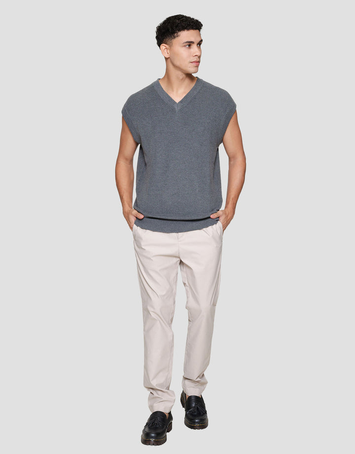 Cole Vneck Flat Knit Vest Pria