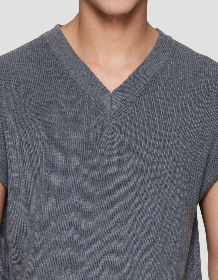 Cole Vneck Flat Knit Vest Pria