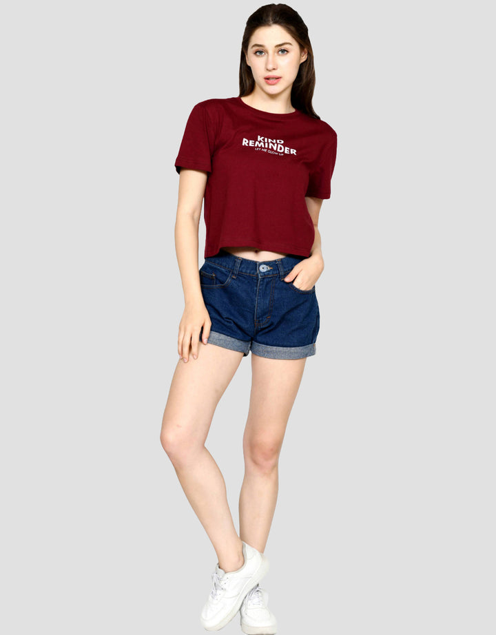Ecotonique Crop Tee Miley Kaos Lengan Pendek Wanita