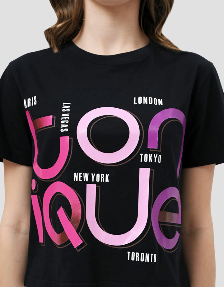 Ecotonique Crop Tee Mia Kaos Lengan Pendek Wanita