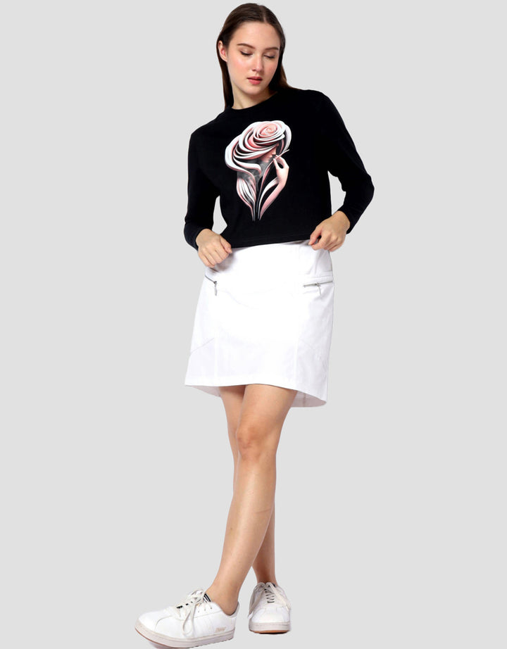 Ecotonique Crop Tee Violet Kaos Lengan Panjang Wanita