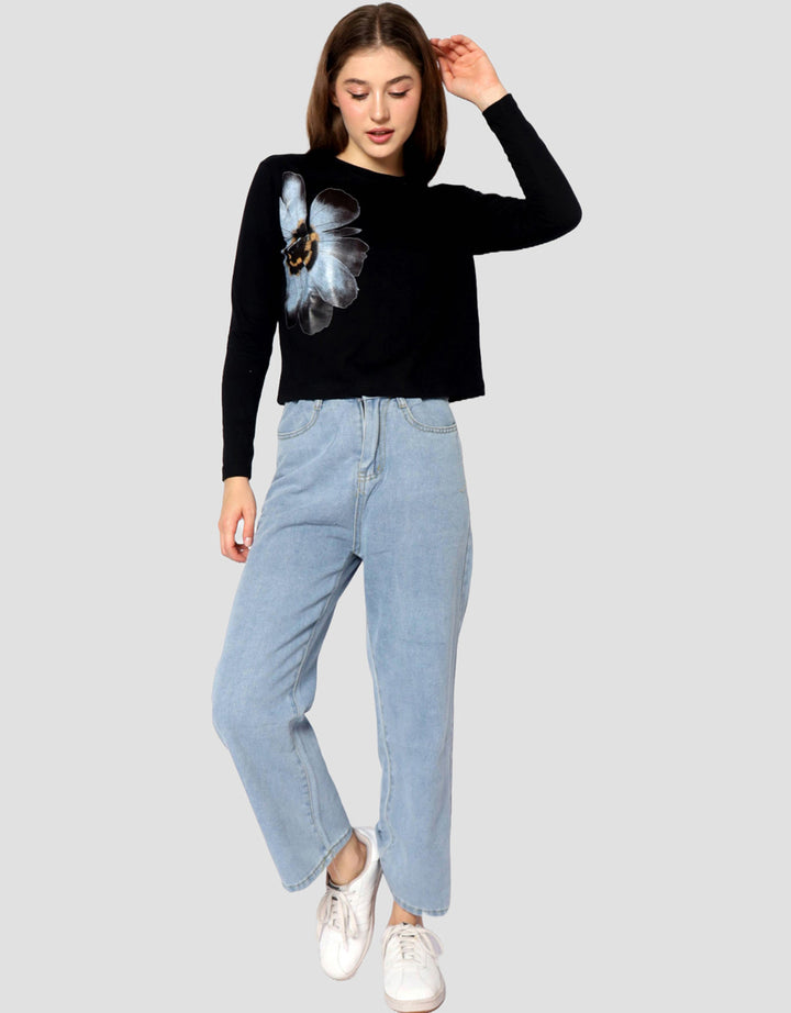 Ecotonique Crop Tee Imelda Kaos Lengan Panjang Wanita