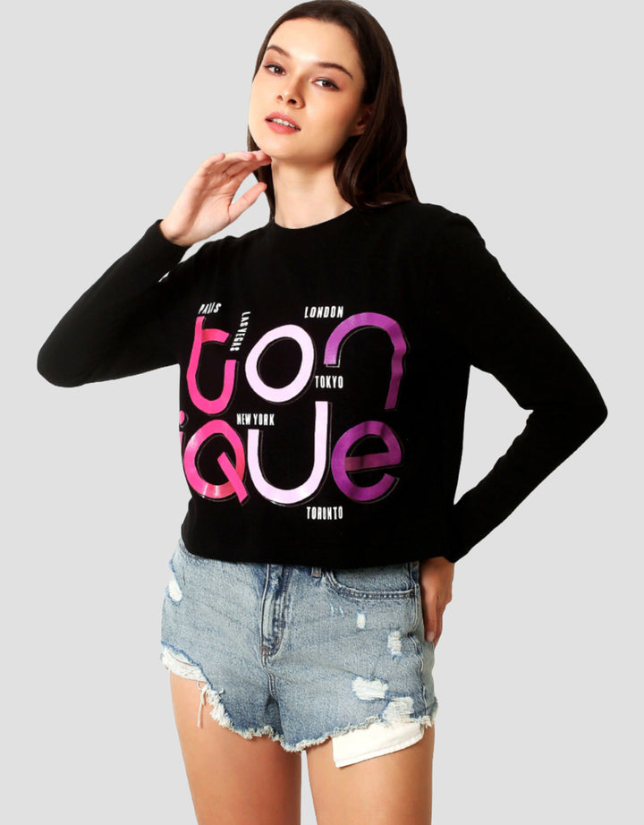 Ecotonique Crop Tee Mia Kaos Lengan Panjang Wanita