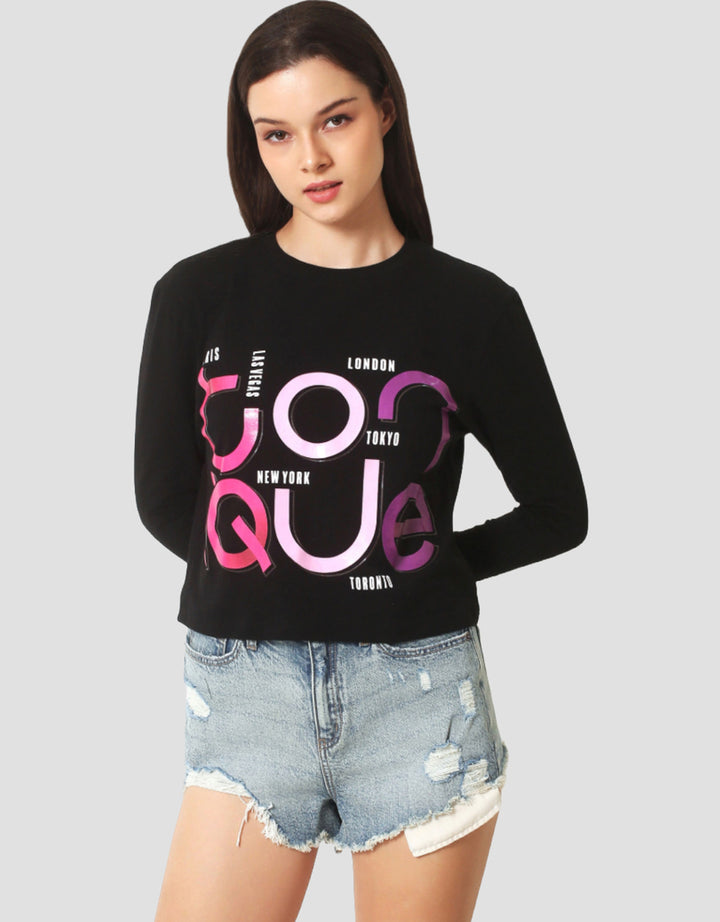 Ecotonique Crop Tee Mia Kaos Lengan Panjang Wanita