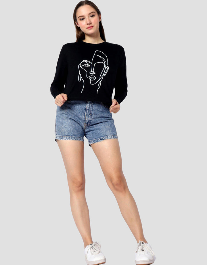 Ecotonique Crop Tee Agatha Kaos Lengan Panjang Wanita