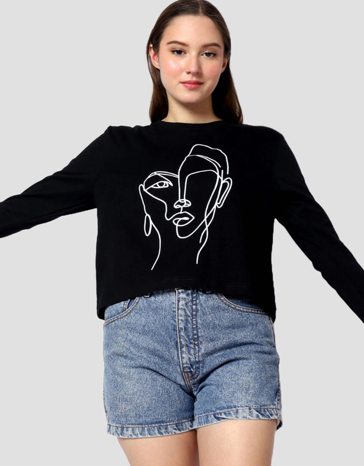 Ecotonique Crop Tee Agatha Kaos Lengan Panjang Wanita