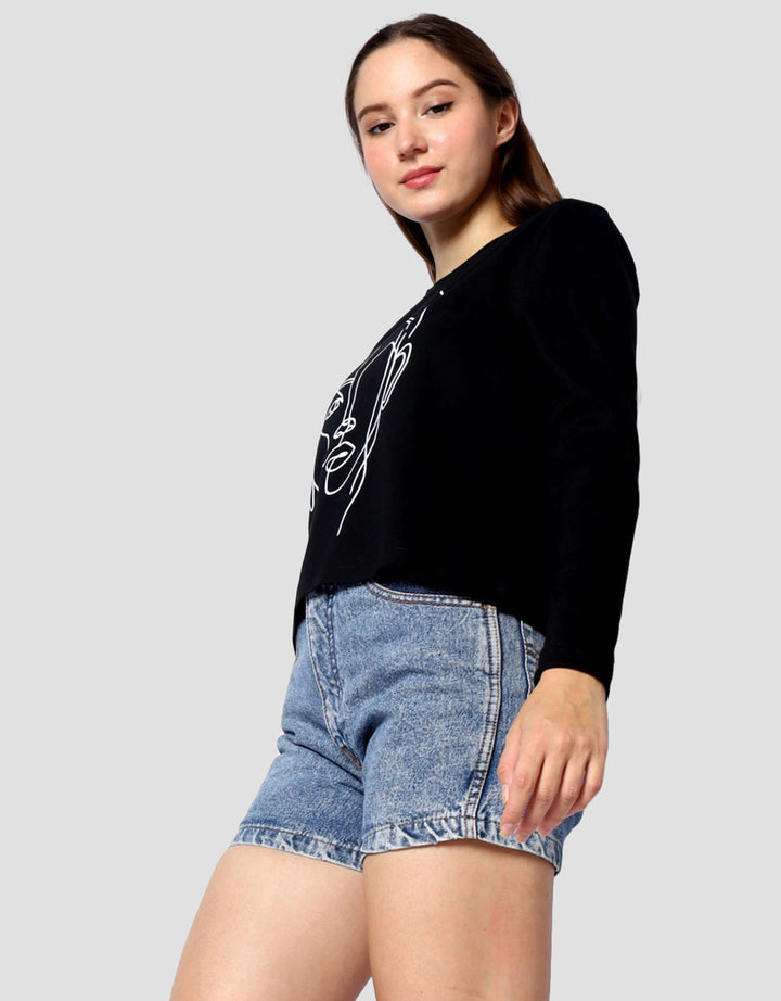 Ecotonique Crop Tee Agatha Kaos Lengan Panjang Wanita