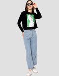 Ecotonique Crop Tee Sandra Kaos Lengan Panjang Wanita