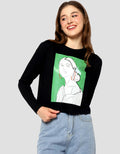 Ecotonique Crop Tee Sandra Kaos Lengan Panjang Wanita