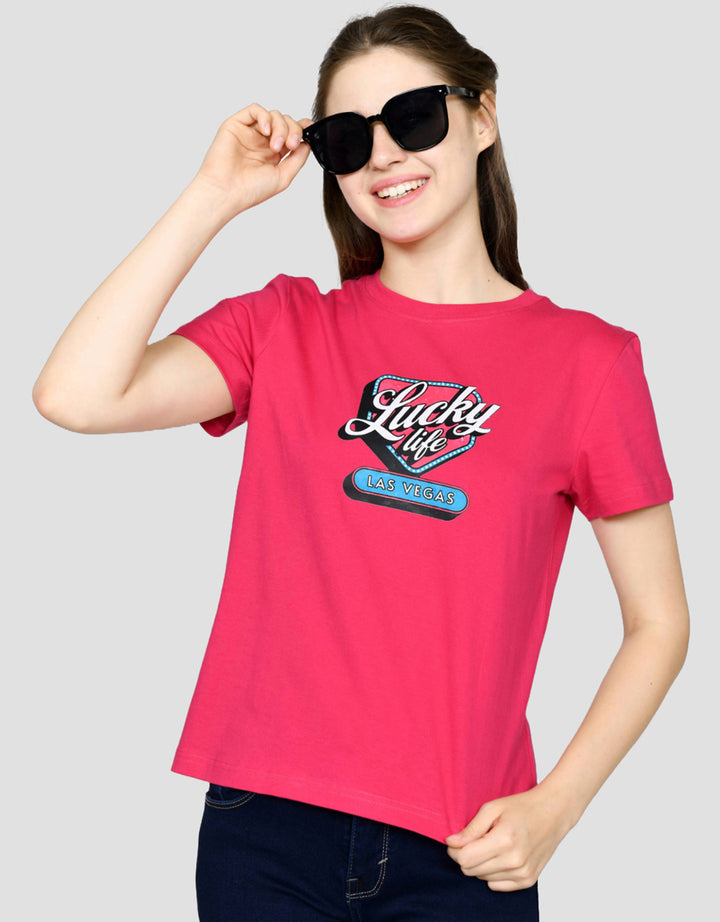 Ecotonique Reguler Las Vegas Kaos Lengan Pendek Wanita
