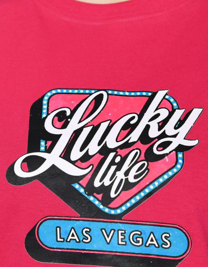 Ecotonique Reguler Las Vegas Kaos Lengan Pendek Wanita