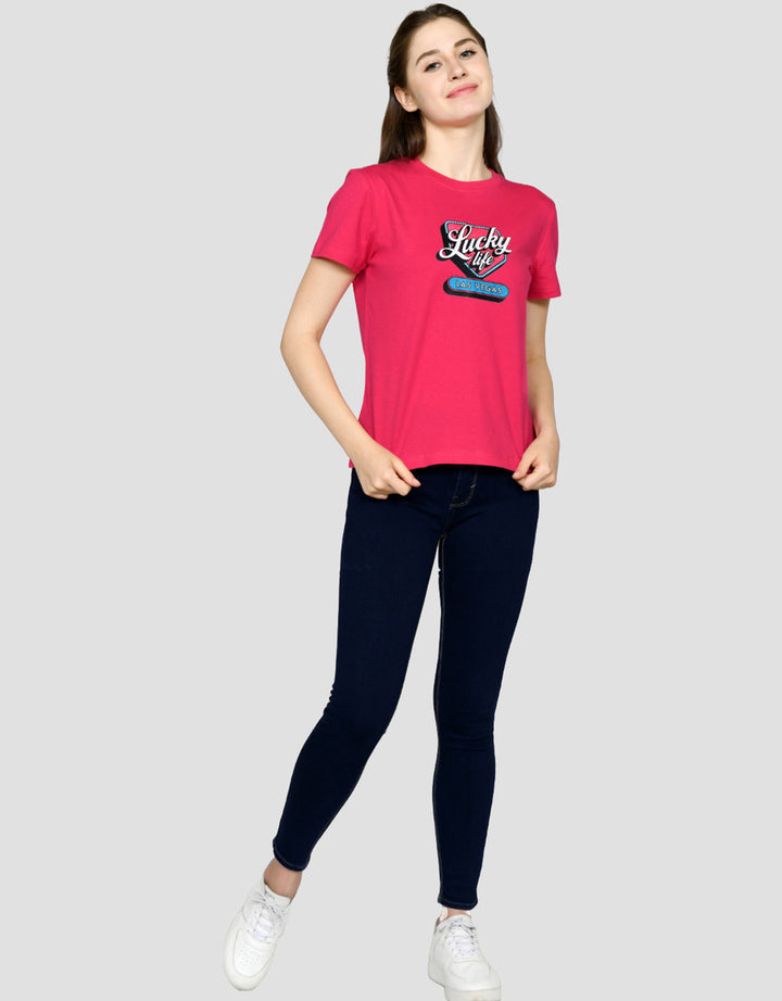 Ecotonique Reguler Las Vegas Kaos Lengan Pendek Wanita