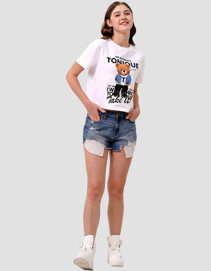 Ecotonique Crop Tee Munchkin Kaos Lengan Pendek Wanita