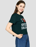 Ecotonique Crop Merry Kaos Lengan Pendek Wanita