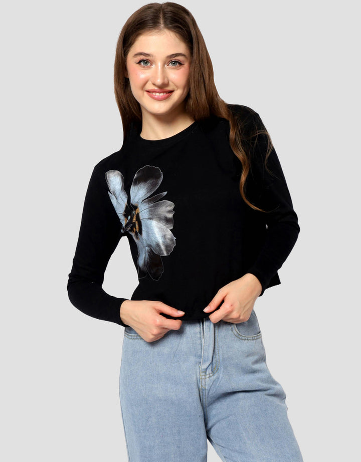 Ecotonique Crop Tee Imelda Kaos Lengan Panjang Wanita