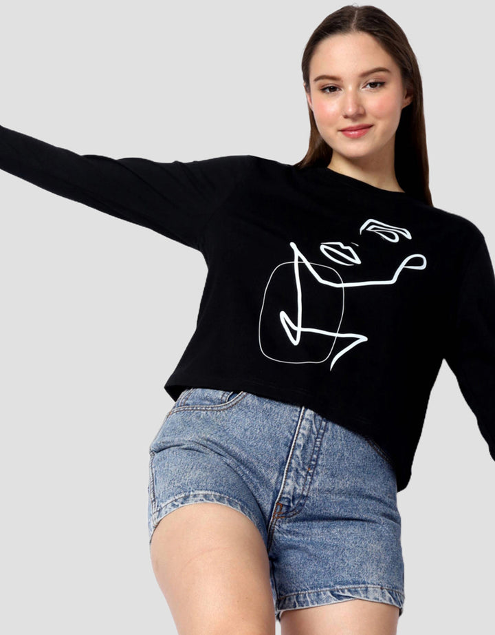 Ecotonique Crop Tee Britney Kaos Lengan Panjang Wanita